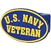 U.S. Navy Veteran Trailer Hitch Cover (Blue)