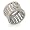 Eve's Addiction Designer Inspired Precious Safari Silver & Gold CZ Ring, 5