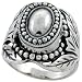 Jewelry : Sterling Silver Polished Poison Ring