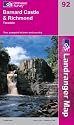 Barnard Castle and Surrounding Area (Landranger Maps) (OS Landranger Map)