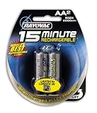 Rayovac  I-C3 15 Minute NiMH AA Size Carded 2 Pack
