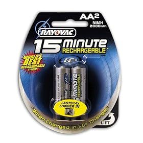 Rayovac  I-C3 15 Minute NiMH AA Size Carded 2 Pack