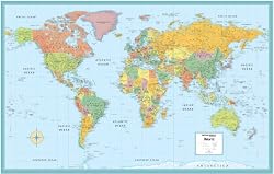 World Rolled Map (M Series World Wall Maps)