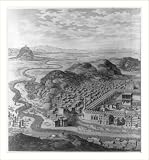 Historic Print (S): [Birds-eye panorama of massive serpentine procession approaching Islamic city]