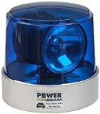 Wolo Power Beam Rotating Warning Light Blue - Two H3 55 Watt Halogen Lights - Metal Base w/ Stainless Trim