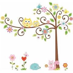 WANDAUFKLEBER - RIESIGER BAUM mit Waldtieren - Kinderzimmer Wanddeko aus USA!