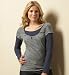 Info/Buy Horizontal Stripe Mock Layer Top