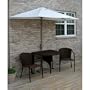 Adena 36in CoffeeWicker 7.5ft SunbrellaSet Choco