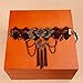 YAZILIND Chain Tassels Black Lace Handmade Arm Chain Upper Armband Bracelet for Women