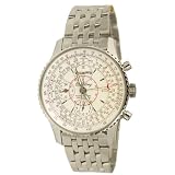 Breitling Montbrilliant Datora Silver Dial Chronograph Mens Watch A2133012-G518BKLT