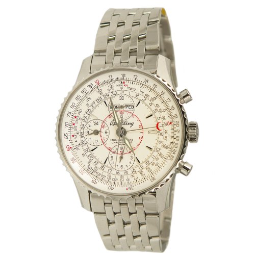 Breitling Watches:Breitling Montbrilliant Datora Silver Dial Chronograph Mens Watch A2133012-G518BKLT Images