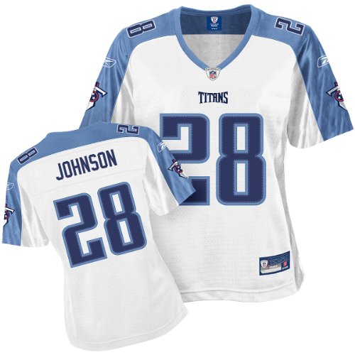 Reebok Tennessee Titans Chris Johnson Women's Premier White Jersey Extra Large