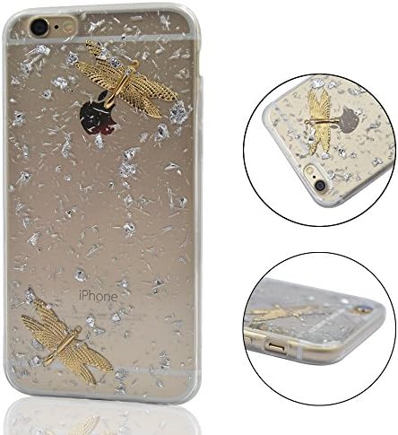 iPhone 6S Plus Case, Turf Golden Series Protective Soft Flexible TPU Transparent Skin Scratch-Proof Bumper Clear Back Cover for Apple iPhone 6S/6 Plus 5.5 Inch (Dragonfly)
