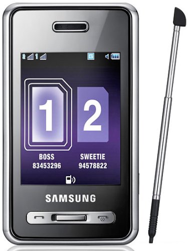 Samsung D980 Duos - Unlocked Dual Sim TriBand Cellular Phone - 5MP Camera, Touchscreen, FM Radio - International Version with No Warranty (Black)