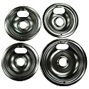 Range Kleen 10124XZ Universal Drip Pans 4 Pack Containing 3 Units 101Am And 1 Unit 102Am, Chrome
