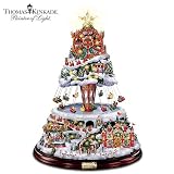 5126NfswgXL. SL160  Thomas Kinkade Illuminated Musical Rotating Tabletop Christmas Tree: Winter Festival by The Bradford Exchange