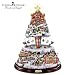 Thomas Kinkade Illuminated Musical Rotating Tabletop Christmas Tree: Winter Festival by The Bradford Exchange