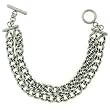 Bracelet Stainless Steel Double Curb Chain Ladies 8" By Bucasi SALE