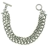 Bracelet Stainless Steel Double Curb Chain Ladies 8" By Bucasi SALE