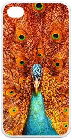 Generic Unique Otterbox-- Design Peacock Feather 100% TPU Case Cover for iPhone4 iPhone4S