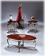 3 Piece "Highland Park" Rich Cherry Table Set By Ashley Furniture
