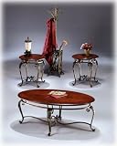 3 Piece "Highland Park" Rich Cherry Table Set By Ashley Furniture