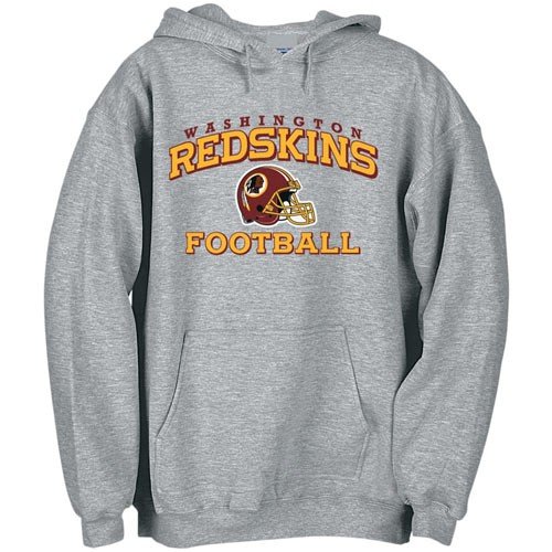 Reebok Washington Redskins Ash Stacked Helmet Hoody Sweatshirt
