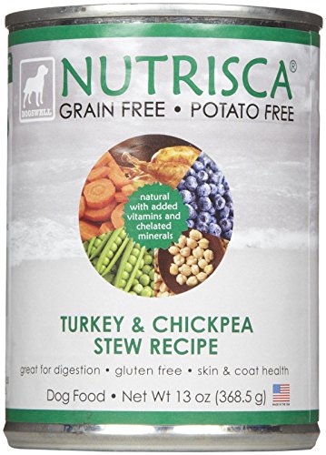 DOGSWELL 842552 12-Pack Nutrisca Turkey and Chickpea Can Food for Pets, 13-Ounce