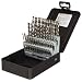 Precision Twist C60R18P High Speed Steel Jobber Length Drill Bit Set, Uncoated (Bright) Finish, 118 Degree Point, Wire Size, 60 piece, #60 to #1