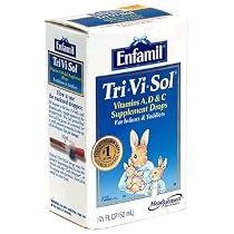 Tri-Vi-Sol Vitamins A, D & C Supplement Drops for Infants, 50ml Bottles (Pack of 3)