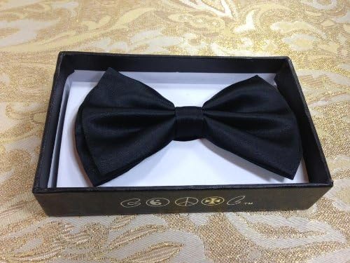 TieWearFashion Tuxedo Dress Bowtie Adjustable Elastic Strap - Slick Black by TieWear