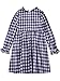 Bonny Billy Girl's Child Ruffled Neck Long Sleeve Plaid Swing Skirt Dress