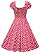 MUXXN Women's 50s Vintage Pleated Cocktail Swing Dress