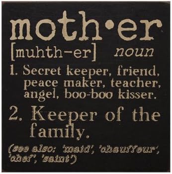 Sign - Mother Definition Wood Box Sign - Primitive Country Rustic Mom Gift Plaque Decor