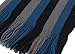 Simplicity Men's Winter Long Knit Striped Scarf w/ Tassels