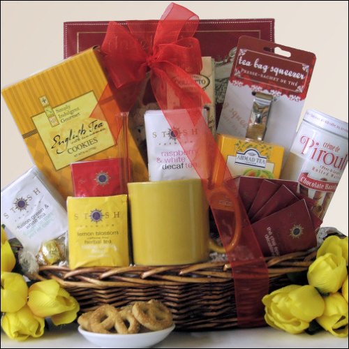 Tea Treasures ~ Medium: Gourmet Tea Gift Basket