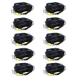 VideoSecu 8 Pack 150ft Feet Video Power BNC RCA Cables CCTV Security Camera Wires Cords for Home Surveillance System with Free Adaptors 1QX