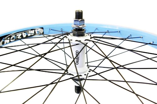 BMX Wheelset Blue 14mm Axles 9T Cassette