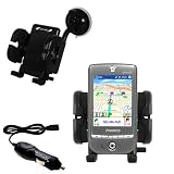 Pharos GPS 525 Flexible Auto Windshield Holder with Car Charger - Uses Gomadic TipExchange
