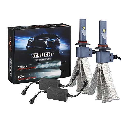 xenLIGHT H11(H8/H9) LED Headlights Bulbs with InFocus Beam- 5,000Lm- Bulb and Kit with CREE Cell and Woven Mesh Copper for Ford,Chevrolet,GMC & Other Vehicles -Cool White