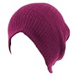 Gossip Girl Soft Ribbed Ski Beanie Slouch Slouchy Knit Hat Purple