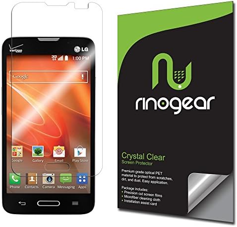 [3-Pack] LG Optimus Exceed 2 Screen Protector, RinoGear® Anti-Scratch Ultra Invisible HD Clear Shield w/ Lifetime Replacements