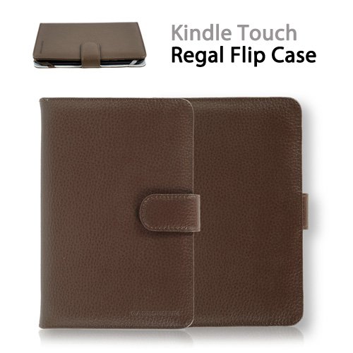 CaseCrown Regal Flip Case (Brown) for Amazon Kindle Touch (3G) e-Reader