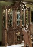 AICO 53006-24 / 53005-24 Monte Carlo China Cabinet in Classic Pecan
