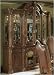 Kitchen & Housewares : AICO 53006-24 / 53005-24 Monte Carlo China Cabinet in Classic Pecan