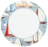 Caspari Regates Set of 8 Paper Dinner Plates