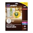 2In White Easypeel Glossy Round Print-To-The-Edge Laser/Inkjet