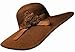 Sakkas Womens UPF 50+ 100% Paper Straw Ribbon Flower Accent Wide Brim Floppy Hat
