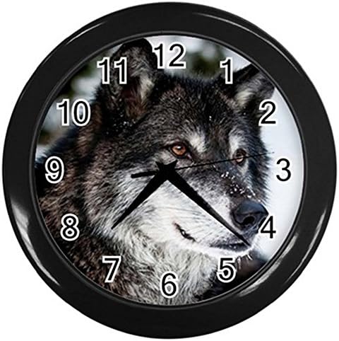 Wolf Wall Clock (Black)