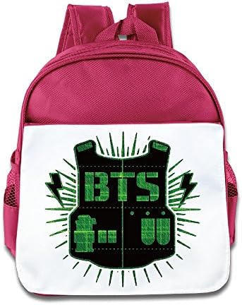 Cool BTS Idol Logo Kid Backpack Unisex Pink